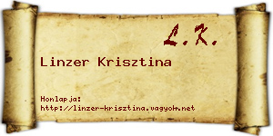 Linzer Krisztina névjegykártya